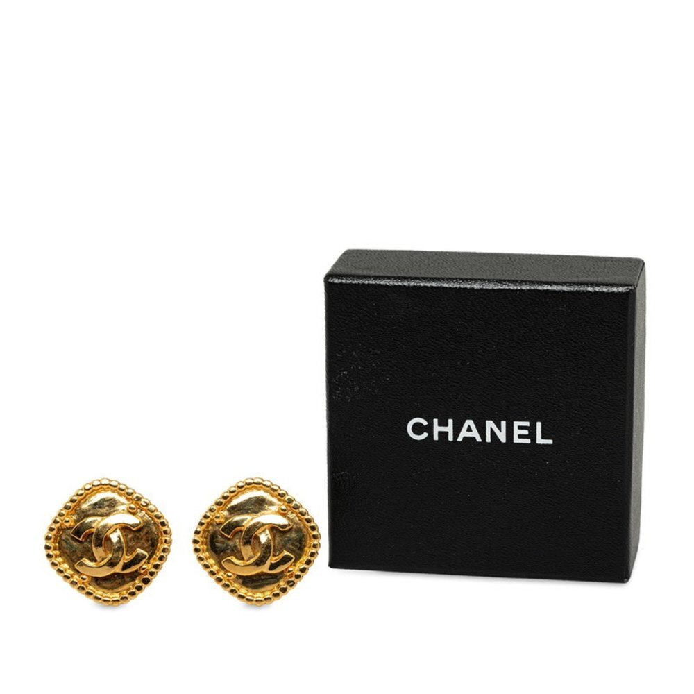 CHANEL Gold Logo Earrings - Picture 4 of 4